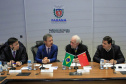O vice-governador Darci Piana, recebe delegação chinesa, no Palácio Iguaçu. Participaram: Ceo da CCCC Chang Youngbu; presidente da CCCC no Brasil, Lin Li; presidente da Concremat, Mauro Viegas Neto; presidente da SDC do Brasil, Luo Jung; secretário de Infraestrutura e Logística, Sandro Alex; presidente da Paraná Desenvolvimento, Eduardo Bekin e o superintendente dos Portos do Paraná, Luiz Fernando Garcia. -  Curitiba, 08-07-19.Foto: Valdelino Pontes