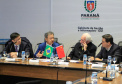 O vice-governador Darci Piana, recebe delegação chinesa, no Palácio Iguaçu. Participaram: Ceo da CCCC Chang Youngbu; presidente da CCCC no Brasil, Lin Li; presidente da Concremat, Mauro Viegas Neto; presidente da SDC do Brasil, Luo Jung; secretário de Infraestrutura e Logística, Sandro Alex; presidente da Paraná Desenvolvimento, Eduardo Bekin e o superintendente dos Portos do Paraná, Luiz Fernando Garcia. -  Curitiba, 08-07-19.Foto: Valdelino Pontes
