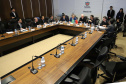 O vice-governador Darci Piana, recebe delegação chinesa, no Palácio Iguaçu. Participaram: Ceo da CCCC Chang Youngbu; presidente da CCCC no Brasil, Lin Li; presidente da Concremat, Mauro Viegas Neto; presidente da SDC do Brasil, Luo Jung; secretário de Infraestrutura e Logística, Sandro Alex; presidente da Paraná Desenvolvimento, Eduardo Bekin e o superintendente dos Portos do Paraná, Luiz Fernando Garcia.Curitiba, 08-07-19.Foto: Arnaldo Alves / ANPr.