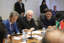 O vice-governador Darci Piana, recebe delegação chinesa, no Palácio Iguaçu. Participaram: Ceo da CCCC Chang Youngbu; presidente da CCCC no Brasil, Lin Li; presidente da Concremat, Mauro Viegas Neto; presidente da SDC do Brasil, Luo Jung; secretário de Infraestrutura e Logística, Sandro Alex; presidente da Paraná Desenvolvimento, Eduardo Bekin e o superintendente dos Portos do Paraná, Luiz Fernando Garcia.Curitiba, 08-07-19.Foto: Arnaldo Alves / ANPr.