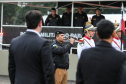 O governador Carlos Massa Ratinho Junior faz a entrega de viaturas para Polícia Civil e Polícia Militar nesta quarta-feira (10), na Acadêmia do Guatupê. Curitiba, 10/07/2019 -Foto: Geraldo Bubniak/ANPr