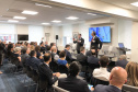 O governador Carlos Massa Ratinho Junior apresentou nesta quarta-feira (17) oportunidades que o Estado oferece a um grupo de executivos de corporações internacionais que mantêm investimentos globais. A apresentação foi na Câmara de Comércio Brasil-EUA, em Nova York, que recebeu a terceira edição do Paraná Day. Foto: Divulgação/ANPr