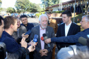 O governador em exercício Darci Piana e o chefe da Casa Civil, Guto Silva, entregaram nesta quinta-feira (19) quatro novas viaturas para reforçar as ações policiais na região de Pato Branco, no Sudoeste do Paraná