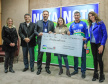 Todas de Curitiba e todas mulheres. São da Capital as três felizes ganhadoras dos prêmios do Nota Paraná deste mês de julho. Os cheques, de R$ 50 mil, R$ 30 mil e R$ 20 mil, foram entregues nesta quinta-feira (18) às três moradoras de Curitiba dos bairros Mossunguê, Hugo Lange e Campo Comprido.Foto: Valdelino Pontes