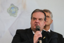 O governador Carlos Massa Ratinho Júnior dá posse a mais de 90 peritos oficiais, no Palácio Iguaçu. Os profissionais integrarão o efetivo da Polícia Científica do Paraná e, após formação, serão distribuídos no Estado, conforme a necessidade. Na foto diretor-geral da Polícia Científica, Leon Grupenmacher.
Curitiba, 22/07/2019 -Foto: Geraldo Bubniak/ANPr