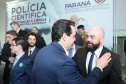 O governador Carlos Massa Ratinho Júnior dá posse a mais de 90 peritos oficiais, no Palácio Iguaçu. Os profissionais integrarão o efetivo da Polícia Científica do Paraná e, após formação, serão distribuídos no Estado, conforme a necessidade. Curitiba, 22/07/2019 -Foto: Rodrigo Felix Leal/ANPr