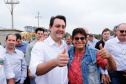 A primeira usina do Brasil de produção de biogás a partir do tratamento dos dejetos de suínos começou a funcionar no Paraná nesta quarta-feira (24), em Entre Rios do Oeste, na Região Oeste do Estado. O governador Carlos Massa Ratinho Junior inaugurou a unidade geradora cuja capacidade total é de 480 KW, transformando por dia 215 toneladas de um agente poluidor em energia limpa. Foto: Rodrigo Felix Leal/ANPr