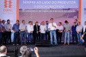 A primeira usina do Brasil de produção de biogás a partir do tratamento dos dejetos de suínos começou a funcionar no Paraná nesta quarta-feira (24), em Entre Rios do Oeste, na Região Oeste do Estado. O governador Carlos Massa Ratinho Junior inaugurou a unidade geradora cuja capacidade total é de 480 KW, transformando por dia 215 toneladas de um agente poluidor em energia limpa. Foto: Rodrigo Felix Leal/ANPr