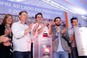 A primeira usina do Brasil de produção de biogás a partir do tratamento dos dejetos de suínos começou a funcionar no Paraná nesta quarta-feira (24), em Entre Rios do Oeste, na Região Oeste do Estado. O governador Carlos Massa Ratinho Junior inaugurou a unidade geradora cuja capacidade total é de 480 KW, transformando por dia 215 toneladas de um agente poluidor em energia limpa. Foto: Rodrigo Felix Leal/ANPr