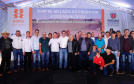 A primeira usina do Brasil de produção de biogás a partir do tratamento dos dejetos de suínos começou a funcionar no Paraná nesta quarta-feira (24), em Entre Rios do Oeste, na Região Oeste do Estado. O governador Carlos Massa Ratinho Junior inaugurou a unidade geradora cuja capacidade total é de 480 KW, transformando por dia 215 toneladas de um agente poluidor em energia limpa. Foto: Rodrigo Felix Leal/ANPr