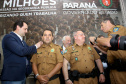 O governador Carlos Massa Ratinho Junior assina promoções e progressões das Forças de Segurança Pública. Foto: Jaelson Lucas/ANPr