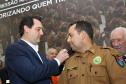 O governador Carlos Massa Ratinho Junior assina promoções e progressões das Forças de Segurança Pública. Foto: Jaelson Lucas/ANPr