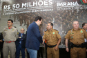 O governador Carlos Massa Ratinho Junior assina promoções e progressões das Forças de Segurança Pública. Foto: Jaelson Lucas/ANPr