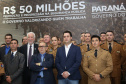 O governador Carlos Massa Ratinho Junior assina promoções e progressões das Forças de Segurança Pública. Foto: Jaelson Lucas/ANPr