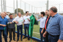 O governador Carlos Massa Ratinho Junior inaugurou nesta sexta-feira (26) em Ivaiporã, no Vale do Ivaí, a unidade do projeto Meu Campinho implantada no município. Ivaiporã, 26/07/2019 -Foto: Geraldo Bubniak/ANPr