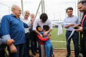 O governador Carlos Massa Ratinho Junior inaugurou nesta sexta-feira (26) em Ivaiporã, no Vale do Ivaí, a unidade do projeto Meu Campinho implantada no município. Ivaiporã, 26/07/2019 -Foto: Geraldo Bubniak/ANPr