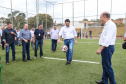 O governador Carlos Massa Ratinho Junior inaugurou nesta sexta-feira (26) em Ivaiporã, no Vale do Ivaí, a unidade do projeto Meu Campinho implantada no município. Ivaiporã, 26/07/2019 -Foto: Geraldo Bubniak/ANPr