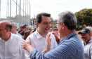 O governador Carlos Massa Ratinho Junior e o prefeito Miguel Amaral inauguraram mais uma unidade do projeto Meu Campinho