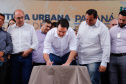 O governador Carlos Massa Ratinho Junior e o prefeito Miguel Amaral inauguraram mais uma unidade do projeto Meu Campinho