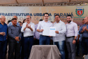 O governador Carlos Massa Ratinho Junior e o prefeito Miguel Amaral inauguraram mais uma unidade do projeto Meu Campinho