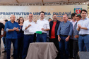 O governador Carlos Massa Ratinho Junior e o prefeito Miguel Amaral inauguraram mais uma unidade do projeto Meu Campinho