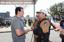 O governador Carlos Massa Ratinho Junior participou e deu as boas-vindas aos motoqueiros, presentes na benção em comemoração ao seu dia. Curitiba, 17-07-19.Foto: Arnaldo Alves / ANPr.