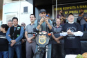 O governador Carlos Massa Ratinho Junior participou e deu as boas-vindas aos motoqueiros, presentes na benção em comemoração ao seu dia. Curitiba, 17-07-19.Foto: Arnaldo Alves / ANPr.