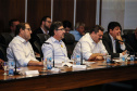 O governador Carlos Massa Ratinho Júnior recebe nesta segunda-feira (29),  prefeitos da Margem do Rio Paranapanema para tratar da retirada da energia vendida por usinas da formação do valor adicionado do ICMS. Curitiba, 29/07/2019 -Foto: Geraldo Bubniak/ANPr