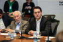 O governador Carlos Massa Ratinho Júnior recebe nesta segunda-feira (29),  prefeitos da Margem do Rio Paranapanema para tratar da retirada da energia vendida por usinas da formação do valor adicionado do ICMS. Curitiba, 29/07/2019 -Foto: Geraldo Bubniak/ANPr