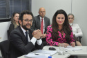 A Fomento Paraná é a mais nova instituição estadual a aderir aos Objetivos de Desenvolvimento Sustentável (ODS). O termo de compromisso foi assinado nesta terça (30) pelo diretor-presidente da instituição, Heraldo Neves, a vice-presidente do Conselho Estadual de Desenvolvimento Econômico e Social do Paraná (Cedes), Keli Guimarães, e o secretário de Estado do Desenvolvimento Urbano e Obras Públicas, João Carlos Ortega. fOTO: Divulgação/Fomento Paraná