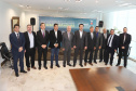 O governador Carlos Massa Ratinho Junior e o diretor-presidente da Itaipu, general Joaquim Silva e Luna, assinaram nesta quinta-feira (01), convênio para dar início à construção da segunda ponte ligando o Brasil ao Paraguai, em Foz do Iguaçu.Curitiba, 01-08-19.Foto: Arnaldo Alves / ANPr.