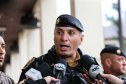 A Polícia Militar do Paraná (PM-PR) iniciou uma mega-operação (Operação 100) em Curitiba  e Região Metropolitana nesta sexta-feira (2). São 165 viaturas, 550 policiais militares de todos os batalhões espalhados pelos municípios com auxílio de motocicletas, cães, cavalos e helicóptero.  Curitiba, 02/08/2019 -  Foto: Geraldo Bubniak/ANPr
