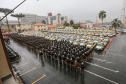 A Polícia Militar do Paraná (PM-PR) iniciou uma mega-operação (Operação 100) em Curitiba  e Região Metropolitana nesta sexta-feira (2). São 165 viaturas, 550 policiais militares de todos os batalhões espalhados pelos municípios com auxílio de motocicletas, cães, cavalos e helicóptero.  Curitiba, 02/08/2019 -  Foto: Geraldo Bubniak/ANPr