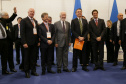 O vice-governador Darci Piana participou nesta terça-feira (8), em São Paulo, da abertura do 29º Congresso e ExpoFenabrave, o maior evento do segmento de distribuição de veículos da América Latina e o segundo maior do mundo. A feira, promovida pela Federação Nacional da Distribuição de Veículos Automotores (Fenabrave), contou com a presença do presidente Jair Bolsonaro. Foto: Divulgação/Vice-governadoria