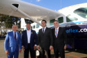 O Paraná passa a ter a maior malha aeroviária do País com o início nesta quarta-feira (07) do programa Voe Paraná. O novo pacote aéreo regional foi lançado pelo governador Carlos Massa Ratinho Junior no Aeroporto do Bacacheri, em Curitiba, e vai atender 12 cidades, de todas as regiões do Estado.Foto Gilson Abreu AENPr