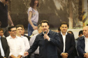 O governador Carlos Massa Ratinho Junior reúne-se com prefeitos na sede da Associação dos Municípios do Sudoeste do Paraná (Amsop), em Francisco Beltrão e assina autorização para licitações de obras para a infraestrutura urbana