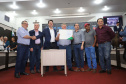O governador Carlos Massa Ratinho Junior participa nesta sexta-feira (09), em na câmara de Toledo, a liberação de recursos para municípios da região Oeste. Participaram: prefeito de Toledo, Lucio De Marchi; secretário Chefe da Casa Civil, Guto Silva; de Desenvolvimento Urbano, João Carlos Ortega; do Planejamento, Valdemar Jorge e da Infraestrutura e Logística, Sandro Alex; deputados e demais autoridades.Toledo, 09-08-19.Foto: Arnaldo Alves / ANPr.