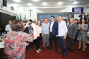 O governador Carlos Massa Ratinho Junior participa nesta sexta-feira (09), em na câmara de Toledo, a liberação de recursos para municípios da região Oeste. Participaram: prefeito de Toledo, Lucio De Marchi; secretário Chefe da Casa Civil, Guto Silva; de Desenvolvimento Urbano, João Carlos Ortega; do Planejamento, Valdemar Jorge e da Infraestrutura e Logística, Sandro Alex; deputados e demais autoridades.Toledo, 09-08-19.Foto: Arnaldo Alves / ANPr.