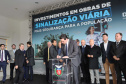 O governador Carlos Massa Ratinho Junior e o diretor do Detran, Cezar Kogut, autorizam repasse do Detran para municípios realizarem obras de sinalização nas cidades.Curitiba, 14-08-19Foto: Arnaldo Alves / ANPr.