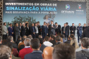 O governador Carlos Massa Ratinho Junior e o diretor do Detran, Cezar Kogut, autorizam repasse do Detran para municípios realizarem obras de sinalização nas cidades.Curitiba, 14-08-19Foto: Arnaldo Alves / ANPr.