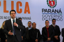 O governador Carlos Massa Ratinho Junior e o chefe da Casa Civil, Guto Silva, lançaram nesta quarta-feira (14), no Palácio Iguaçu, o programa Descomplica, iniciativa de caráter permanente do Governo do Estado para simplificar e desburocratizar a vida dos empreendedores.
