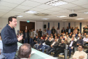 O Corredor de Exportação do Porto de Paranaguá, sistema por onde são movimentados grãos e farelos, será remodelado e modernizado para atender a crescente demanda do agronegócio paranaense. A estrutura foi construída ainda na década de 1970. Nesta quinta-feira (15), o governador Carlos Massa Ratinho Junior esteve em Paranaguá e  autorizou a licitação do projeto básico das obras. Foto: Gilson Abreu/AEN