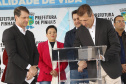Pinhais, na Região Metropolitana de Curitiba, vai investir em construção de calçadas, compra de maquinários e reparos em escolas. O montante soma R$ 5,5 milhões e inbclui, também, a ampliação do sistema de abastecimento de água. Nesta sexta-feira (16), o governador Carlos Massa Ratinho Junior confirmou o pacote de investimento no município e destacou outras ações do Estado na Grande Curitiba.