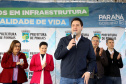 Pinhais, na Região Metropolitana de Curitiba, vai investir em construção de calçadas, compra de maquinários e reparos em escolas. O montante soma R$ 5,5 milhões e inbclui, também, a ampliação do sistema de abastecimento de água. Nesta sexta-feira (16), o governador Carlos Massa Ratinho Junior confirmou o pacote de investimento no município e destacou outras ações do Estado na Grande Curitiba.