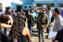 Como parte das atividades do programa de Educação Ambiental dos Portos do Paraná, alunos do 1º, 3º e 4º anos do curso técnico de Meio Ambiente do Colégio Estadual Brasílio Machado, de Antonina, tiveram nessa sexta-feira (16) uma aula prática sobre o monitoramento da qualidade do ar. Foto: Divulgação/APPA