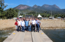 O governador Carlos Massa Ratinho Junior e o prefeito de Guaratuba, Roberto Justus, inauguraram a ponte sobre o Rio Cubatão, em Guaratuba. 