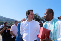 O governador Carlos Massa Ratinho Junior e o prefeito de Guaratuba, Roberto Justus, inauguraram a ponte sobre o Rio Cubatão, em Guaratuba. 