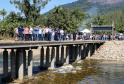 O governador Carlos Massa Ratinho Junior e o prefeito de Guaratuba, Roberto Justus, inauguraram a ponte sobre o Rio Cubatão, em Guaratuba. 