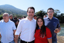 O governador Carlos Massa Ratinho Junior e o prefeito de Guaratuba, Roberto Justus, inauguraram a ponte sobre o Rio Cubatão, em Guaratuba.