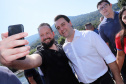O governador Carlos Massa Ratinho Junior e o prefeito de Guaratuba, Roberto Justus, inauguraram a ponte sobre o Rio Cubatão, em Guaratuba.